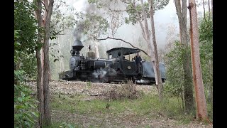 Narrow Gauge Hudswell Clarke locomotive, Mandalong Valley Tramway, NSW, Australia.
