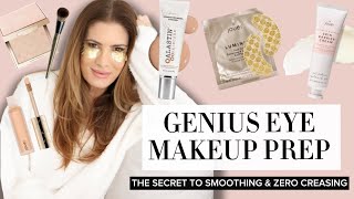 HOW TO AVOID DRY & CREASING EYE MAKEUP! Genius prep that smooths and brightens.