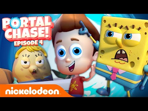 SpongeBob, Jimmy Neutron & Mrs. Puff Race Through Bikini Bottom! ? | Portal Chase 4 | NCU