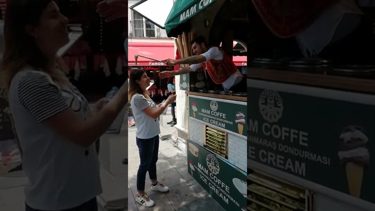 🇹🇷Turkish ice cream in Istanbul (gelato show)