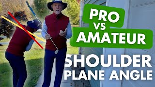 HOW TO Create the Proper Shoulder Angle in Your Golf Swing - PRO VS AMATEUR!