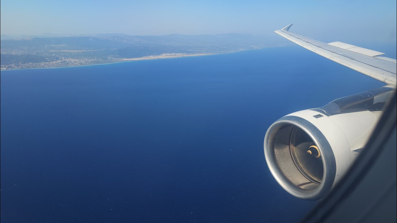 Aegean Airlines Airbus A320  Morning Landing in Rhodes