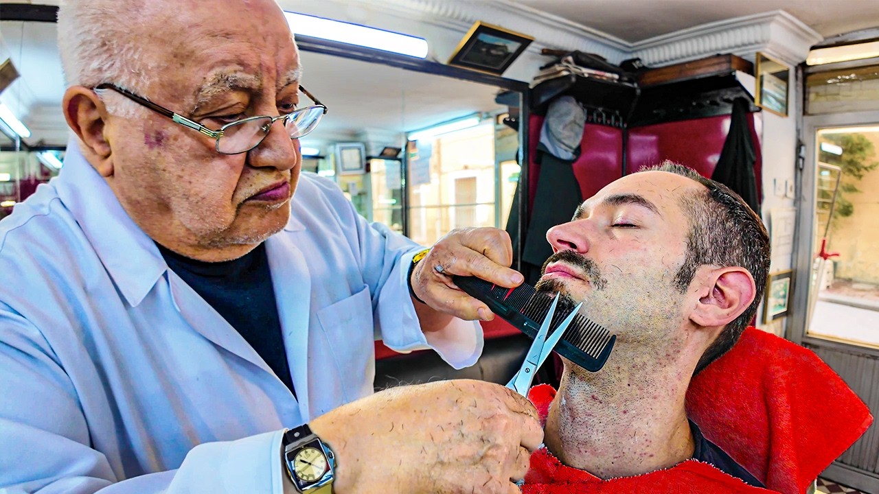 💈76 Years Old Master Barber Doesn't Joke! 😨 - Istanbul 🇹🇷