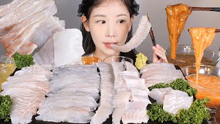 북유럽 광어🐟 찰진 식감의 찰광어(터봇) 먹방 Raw turbot [eating show] mukbang korean food