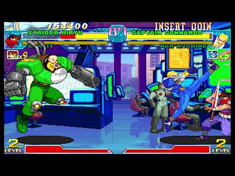 Marvel vs Capcom 1 ( Arcade ) - Strider Hiryu / Gambit Playthrough ( Sept 11, 2021 )
