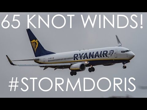 Extreme Windshear Go Arounds during Storm Doris at Liverpool Airport | #StormDoris