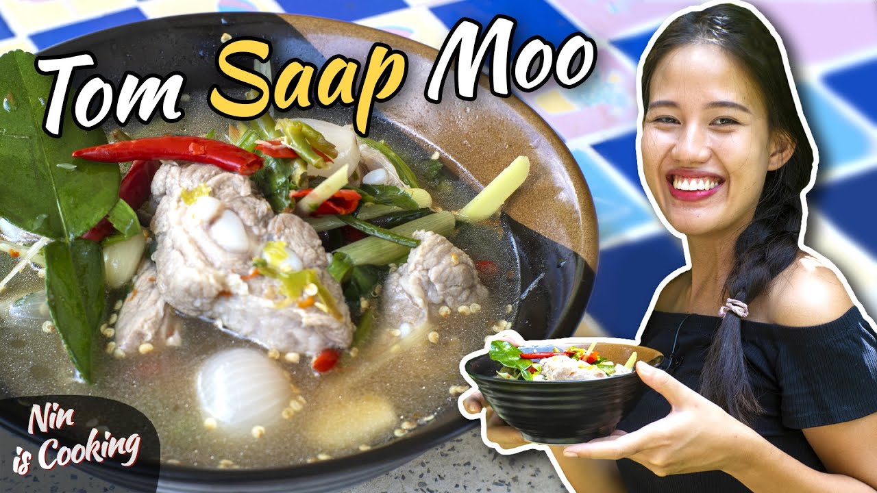 Download Hot and Sour Soup Thai Style - Tom Saap Moo (ต้มแซบกระดูกอ่อน) - Thai Recipes