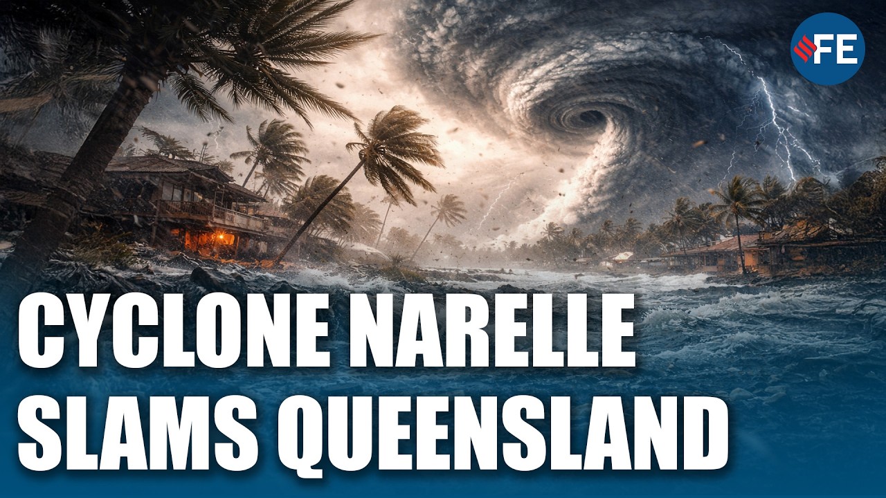 Cyclone Narelle Makes Landfall As Category 4 Storm In Australia - YouTube