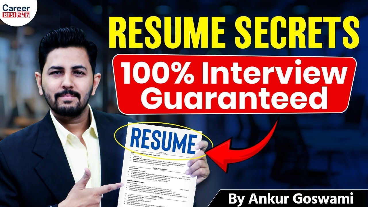 How to make a resume for freshers | Resume Tips for Fresh Graduates | By Ankur Sir