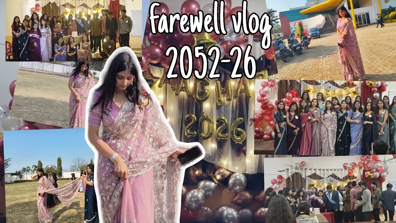 THE FAREWELL VLOG 🎀🩷🌷 CLASS 12 2025-26 | SUNBEAM SCHOOL - YouTube