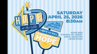 Morning of Hope 2026 - Keep Hope at the Table