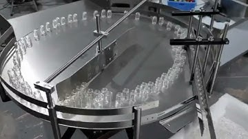 Automatic glass vial feeding turntable