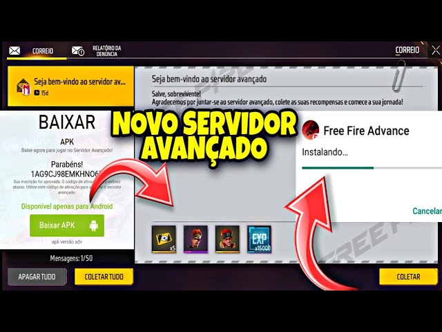 FREE FIRE SERVIDOR AVANÇADO APK- DOWNLOAD MEDIAFIRE NOVEMBRO 2022 