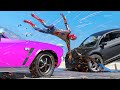 Gta 5 iron spiderman no seatbelt car crashes  long 17