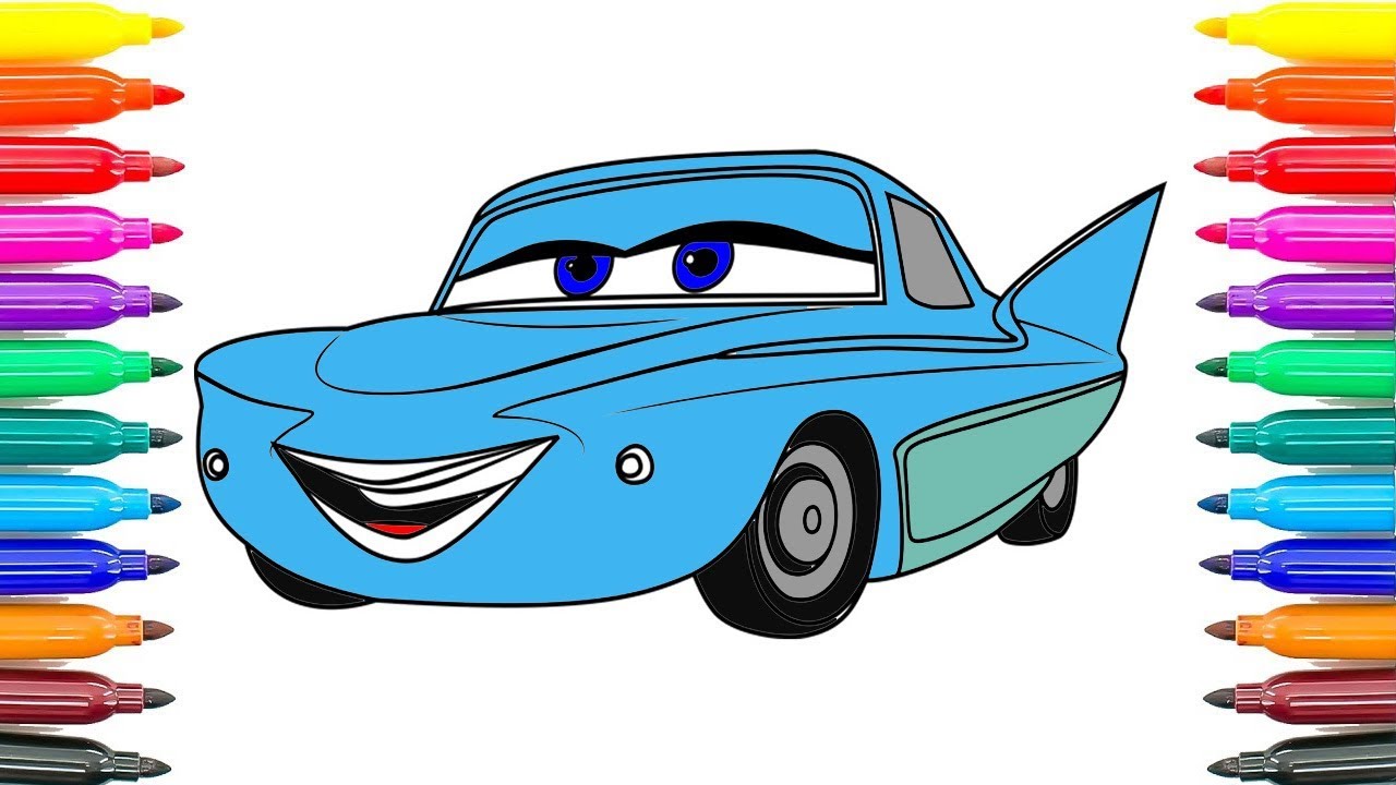 Download How To Draw Cars Flo Coloring Pages for Kids How To Paint ...