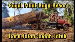 Proses Muat Kayu Besar