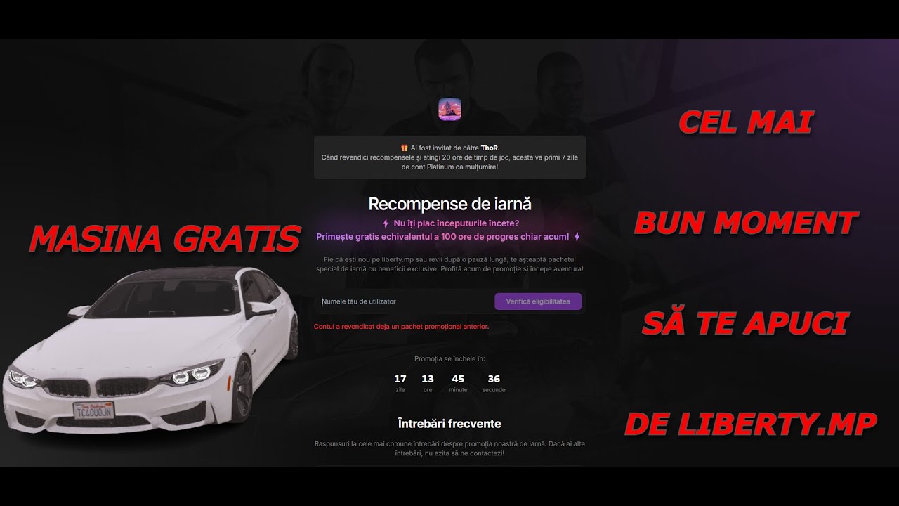 CEL MAI BUN MOMENT SĂ TE APUCI DE LIBERTY.MP