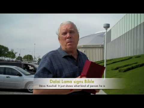 Dalai Lama signs Bible