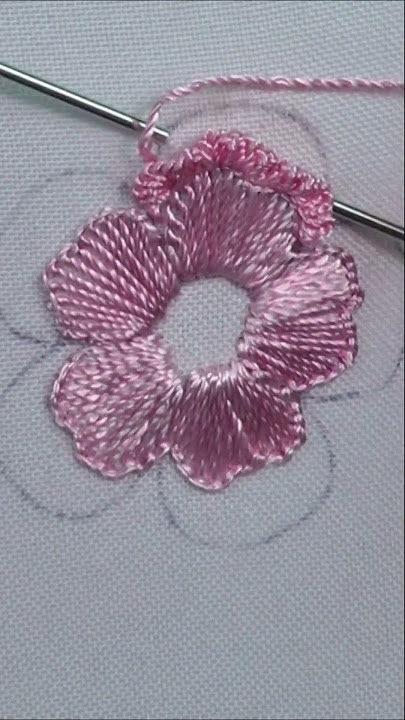 Brazilian Dimensional Embroidery Pink Flower Fantasy #shorts