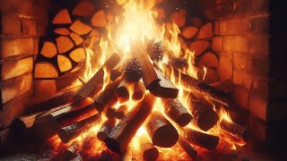 🔥 Real Fireplace Ambience (No Music 24/7). Fireplace with Burning Logs and Crackling Fire Sounds