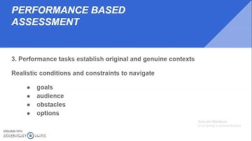 Performance Based Assessment # 1 English