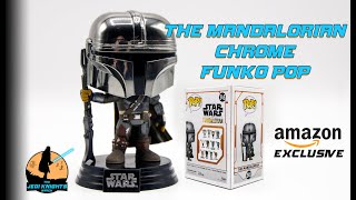 Star Wars The Mandalorian Chrome #345 Amazon Exclusive Baby Yoda Funko Pop