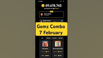 Gemz Daily Combo Today 7 February Daily Combo Today #gemz #combo #airdrop