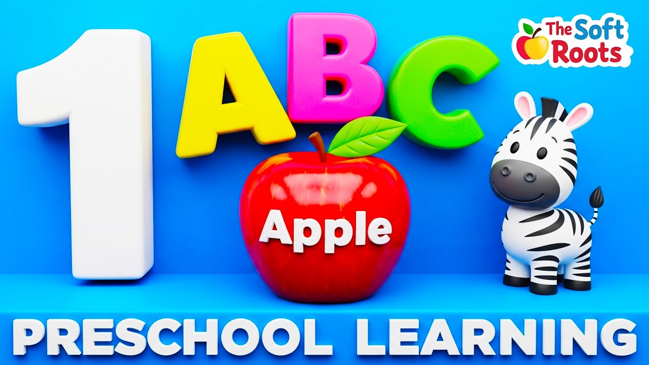 Preschool Learning activities for 3 year olds at home | Learn ABC Phonics Shapes Numbers Colors 🌈