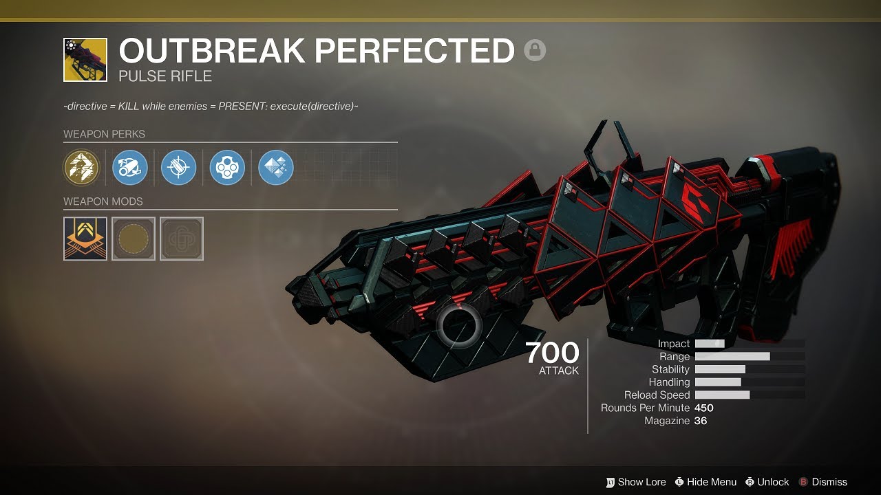 Destiny 2 Outbreak Prime Is Back Outbreak Perfected Exotic Pulse Rifle Drop Pve Gameplay By