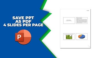 How to save PowerPoint as PDF with 4 slides per page