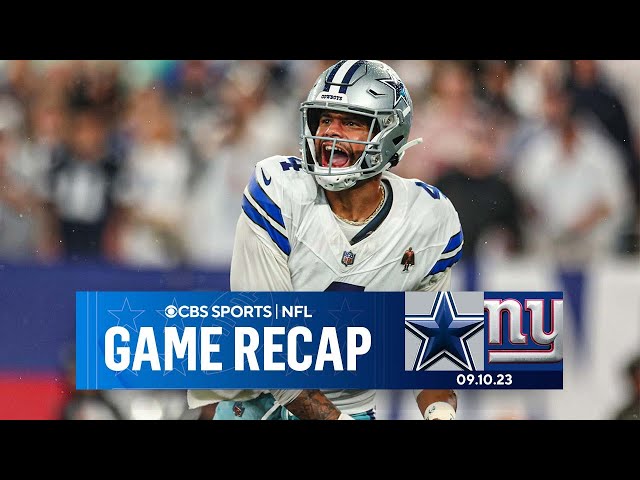 Cowboys SHUT OUT The Giants At Home On Sunday Night Football I CBS Sports 