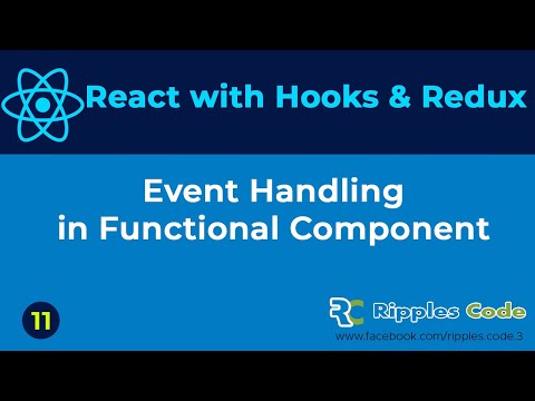 ReactJS with Hooks & Redux(Beginner's to Advanced) |Handling Event in Functional Component | Part-11