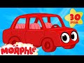 My Red Car Morphle Meets The Robot Cars - My Magic Pet Morphle Video For Kids