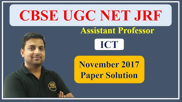 UGC NET (Solved)November 2017 Paper 1 ICT | NTA NET JRF 2019