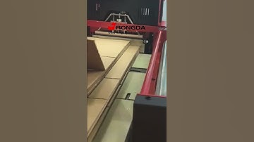 RONGDA Semi-auto corrugated box gluing machine, carton box making machine  #corrugatedbox  #carton