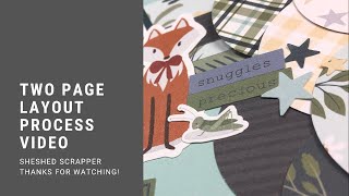 Two Page Scrapbook Layout Process Video using CTMH As You Grow Collection//Baby Boy