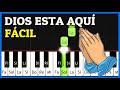 Dios esta aqui piano tutorial super fcil meloda cristiana  partitura gratis