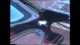 2004 F1 Monaco GP - Shit happens: bird poop on Minardi PS04B bodywork