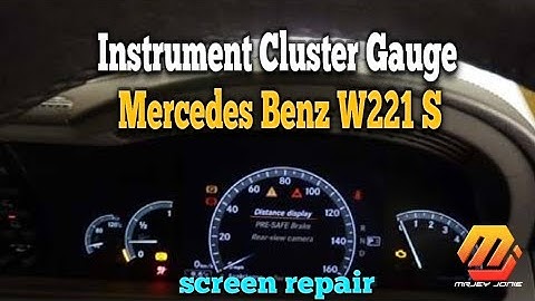 Mercedes Benz w221 S instrument cluster gauge removal and repair screen #diy #mercedesbenzw221 #s350