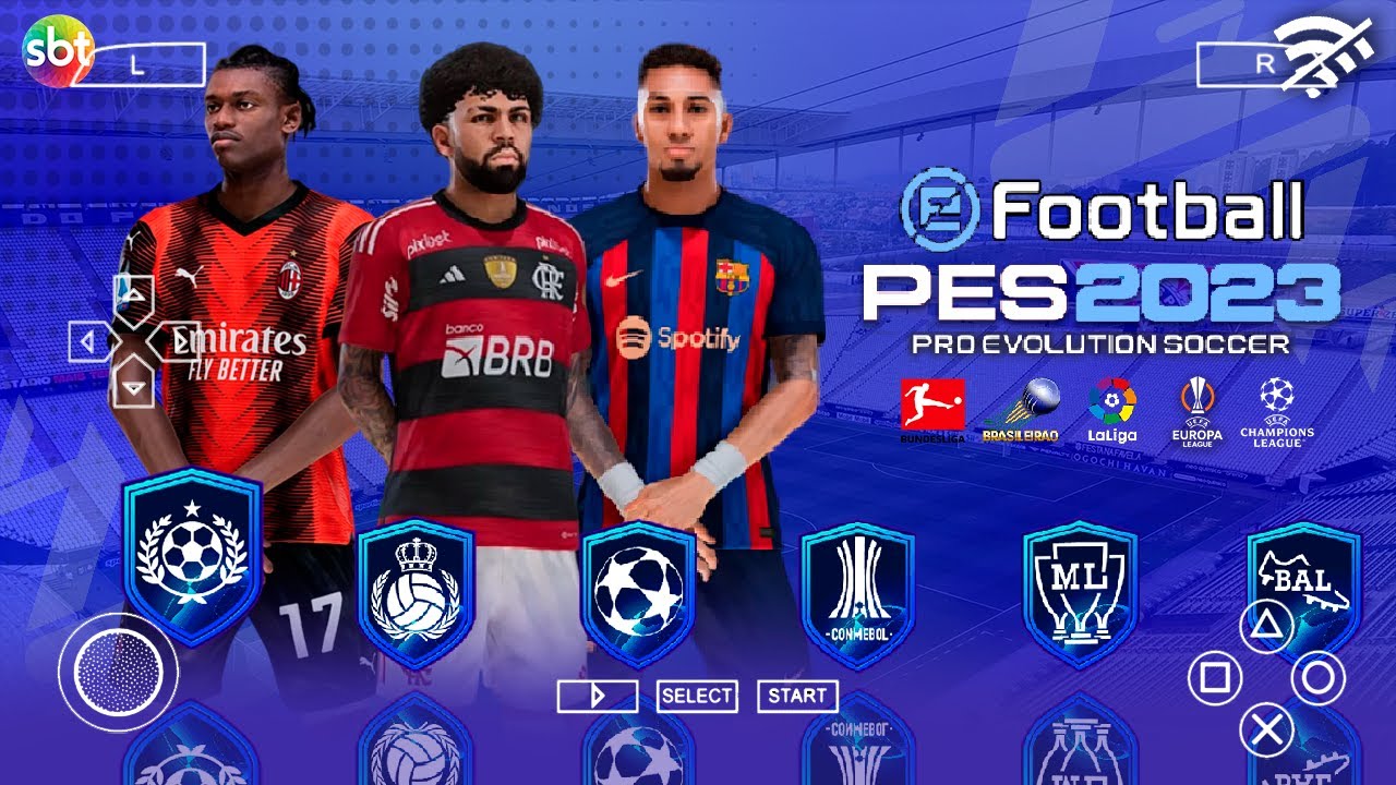 PES Efootball 2023 para ppsspp/PSP para Android Brasileirão+ Europeu . 