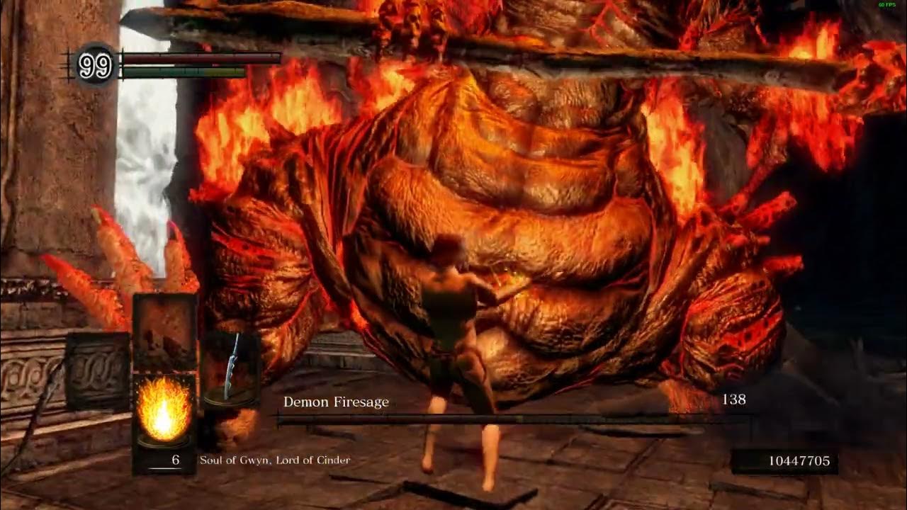 DS1 Demon Firesage SL1 NG+6 No Sprint/Roll/Block/Rings/Buffs YouTube