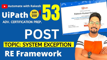 UiPath Advance Certification | Topic 53 UiPath After SET TRANSACTION STATUS | UiARD Certification