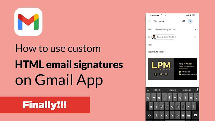Cài đặt email signature html vào gmail di động