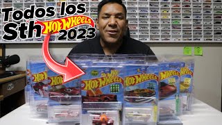 Está es la colección completa de los 15 SUPER TREASURE HUNT de HOT WHEELS 2023