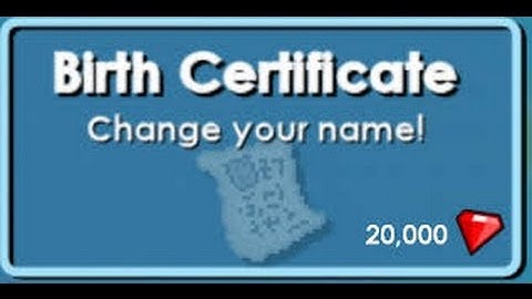 Growtopia- Using Birth Certificate/Name changer