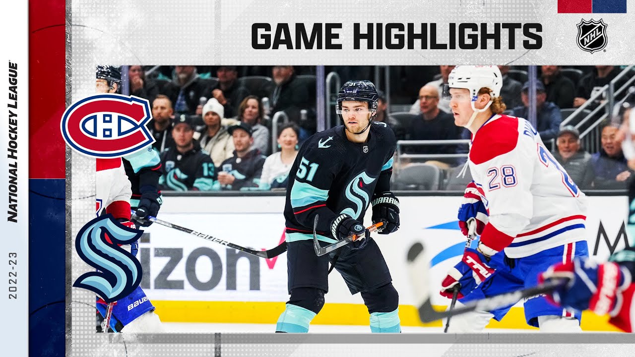 Canadiens Kraken 12/6 NHL Highlights 2022 Win Big Sports