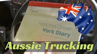 Aussie truck driver and his log book. NHVR work diary.