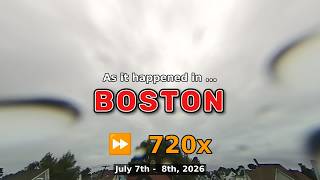 🌠 180° 4k Sky Cam | ⏩ Daily 720x Time Lapse July 7th -  8th 2026 | Boston Weather 360°