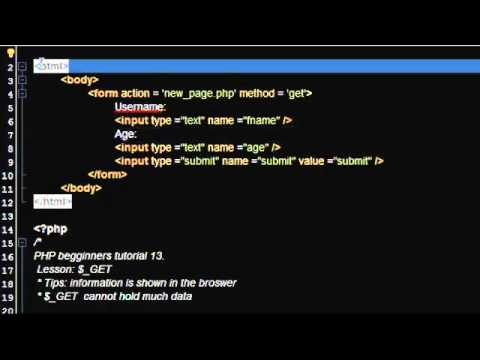 PHP tutorial 13 - $_GET