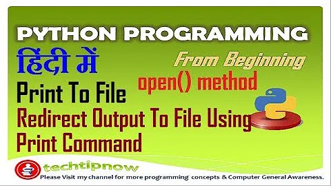 Print To File In Python | How to Redirect (Storing) Output To File Using Print Command